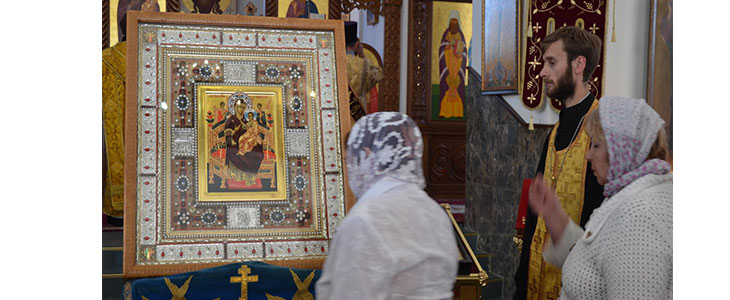 Чудотворная икона Божией Матери «Всецарица» прибыла в собор