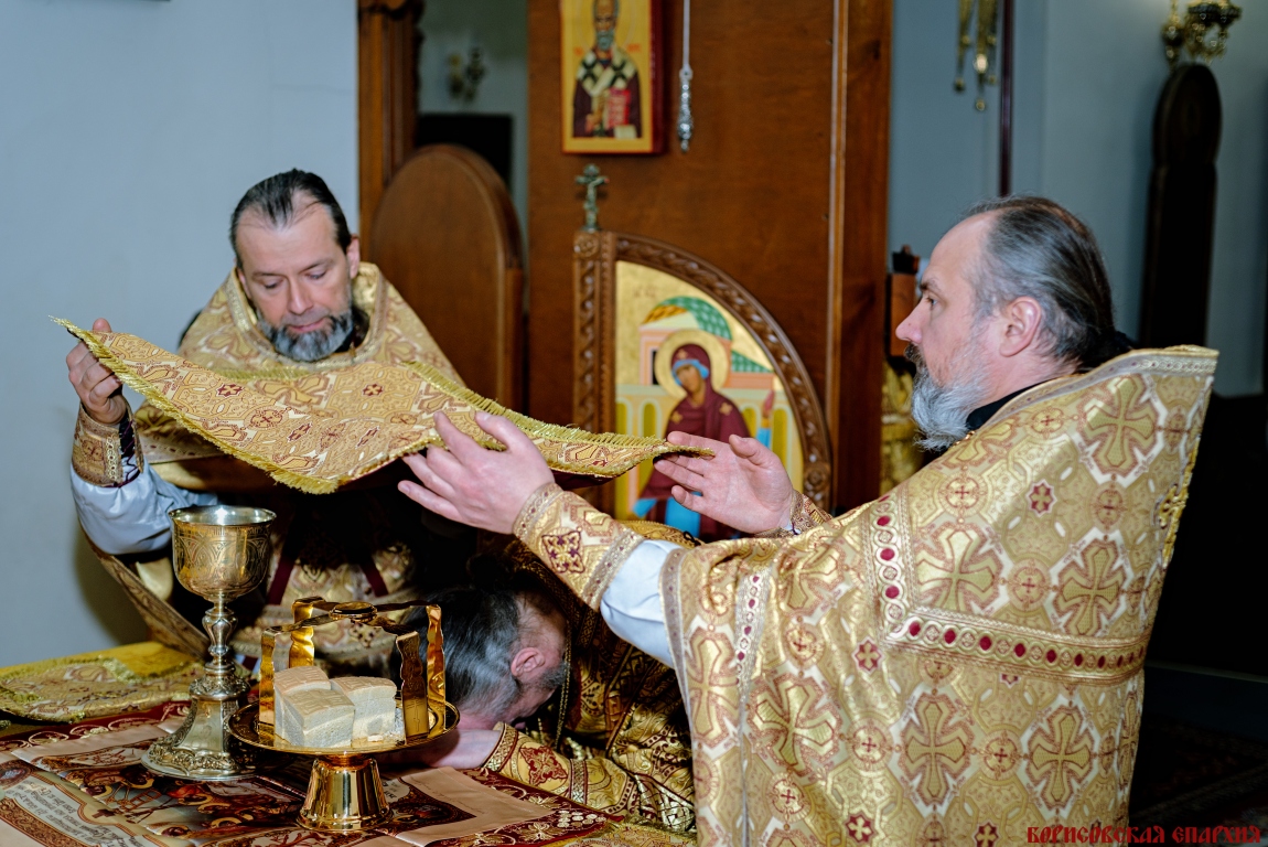 В Неделю сыропустную епископ Вениамин совершил Божественную литургию в кафедральном соборе Воскресения Христова города Борисова
